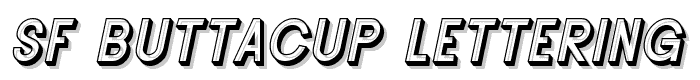SF Buttacup Lettering Shaded Oblique font